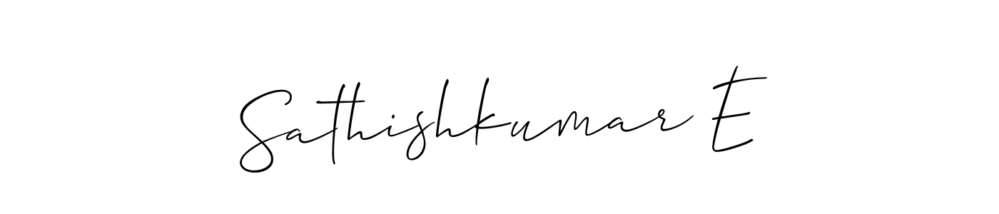 Sathishkumar E stylish signature style. Best Handwritten Sign (Allison_Script) for my name. Handwritten Signature Collection Ideas for my name Sathishkumar E. Sathishkumar E signature style 2 images and pictures png