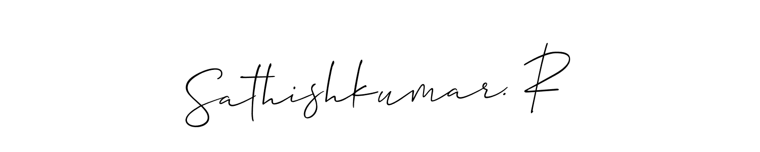 Make a beautiful signature design for name Sathishkumar. R. With this signature (Allison_Script) style, you can create a handwritten signature for free. Sathishkumar. R signature style 2 images and pictures png