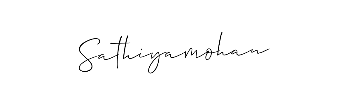 Make a short Sathiyamohan signature style. Manage your documents anywhere anytime using Allison_Script. Create and add eSignatures, submit forms, share and send files easily. Sathiyamohan signature style 2 images and pictures png