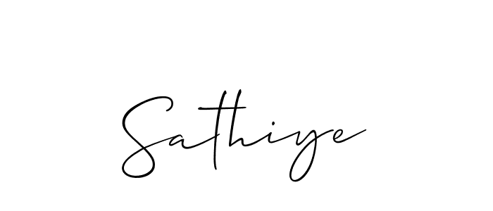 How to make Sathiye name signature. Use Allison_Script style for creating short signs online. This is the latest handwritten sign. Sathiye signature style 2 images and pictures png