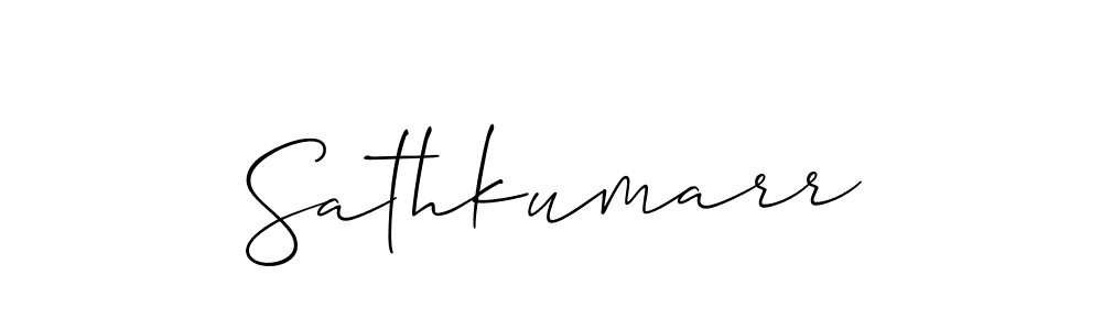 Design your own signature with our free online signature maker. With this signature software, you can create a handwritten (Allison_Script) signature for name Sathkumarr. Sathkumarr signature style 2 images and pictures png