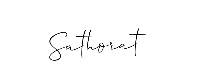 Design your own signature with our free online signature maker. With this signature software, you can create a handwritten (Allison_Script) signature for name Sathorat. Sathorat signature style 2 images and pictures png