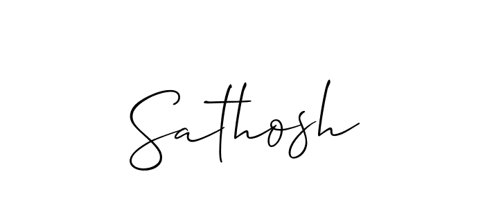 Sathosh stylish signature style. Best Handwritten Sign (Allison_Script) for my name. Handwritten Signature Collection Ideas for my name Sathosh. Sathosh signature style 2 images and pictures png