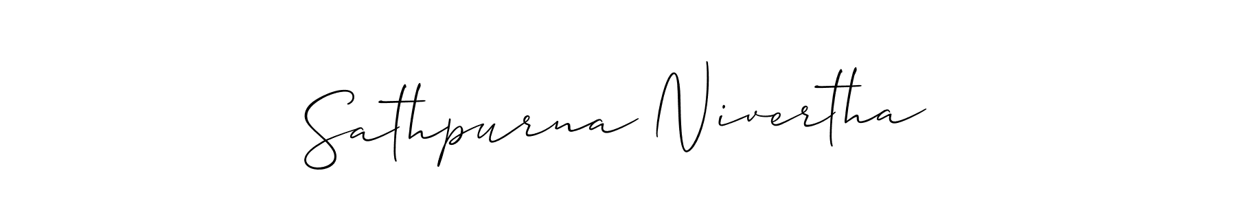 Make a beautiful signature design for name Sathpurna Nivertha. Use this online signature maker to create a handwritten signature for free. Sathpurna Nivertha signature style 2 images and pictures png