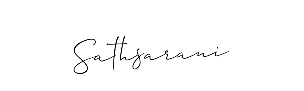 Design your own signature with our free online signature maker. With this signature software, you can create a handwritten (Allison_Script) signature for name Sathsarani. Sathsarani signature style 2 images and pictures png