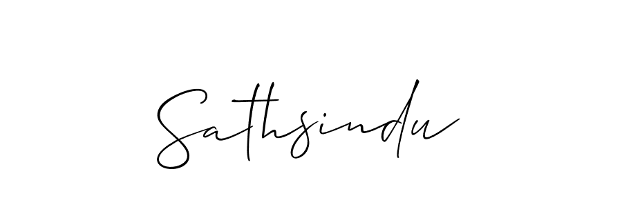 Sathsindu stylish signature style. Best Handwritten Sign (Allison_Script) for my name. Handwritten Signature Collection Ideas for my name Sathsindu. Sathsindu signature style 2 images and pictures png