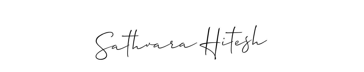 Use a signature maker to create a handwritten signature online. With this signature software, you can design (Allison_Script) your own signature for name Sathvara Hitesh. Sathvara Hitesh signature style 2 images and pictures png