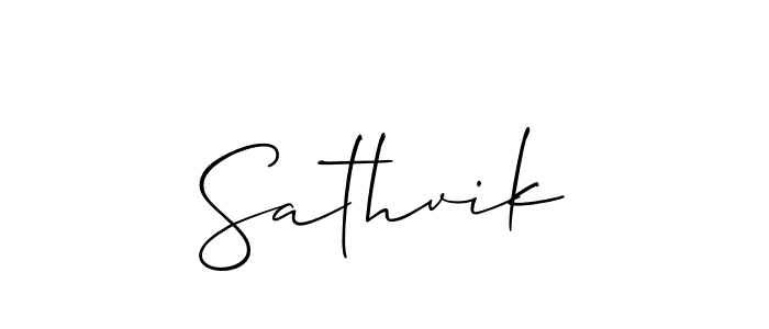 Similarly Allison_Script is the best handwritten signature design. Signature creator online .You can use it as an online autograph creator for name Sathvik. Sathvik signature style 2 images and pictures png