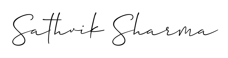How to make Sathvik Sharma name signature. Use Allison_Script style for creating short signs online. This is the latest handwritten sign. Sathvik Sharma signature style 2 images and pictures png