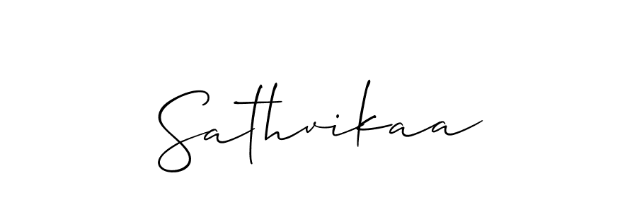 Sathvikaa stylish signature style. Best Handwritten Sign (Allison_Script) for my name. Handwritten Signature Collection Ideas for my name Sathvikaa. Sathvikaa signature style 2 images and pictures png