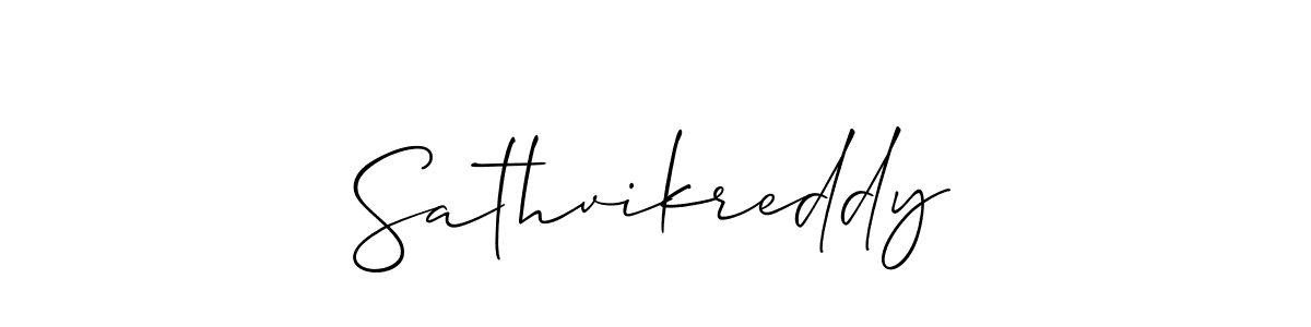 Also You can easily find your signature by using the search form. We will create Sathvikreddy name handwritten signature images for you free of cost using Allison_Script sign style. Sathvikreddy signature style 2 images and pictures png