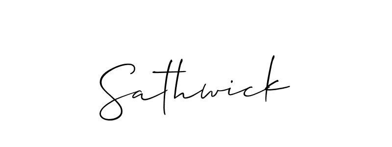 Make a short Sathwick signature style. Manage your documents anywhere anytime using Allison_Script. Create and add eSignatures, submit forms, share and send files easily. Sathwick signature style 2 images and pictures png