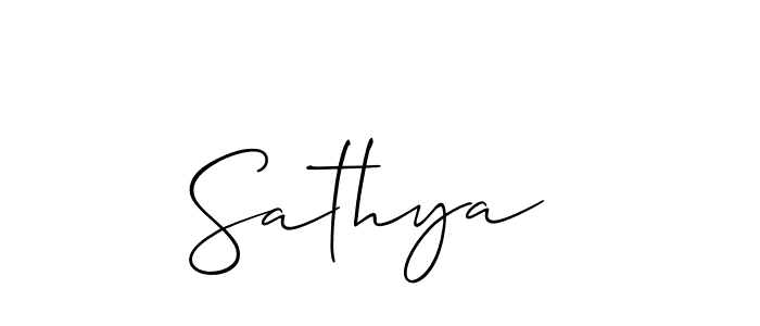 Best and Professional Signature Style for Sathya . Allison_Script Best Signature Style Collection. Sathya  signature style 2 images and pictures png