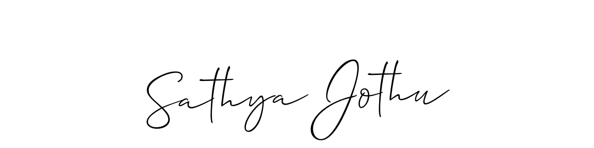 Allison_Script is a professional signature style that is perfect for those who want to add a touch of class to their signature. It is also a great choice for those who want to make their signature more unique. Get Sathya Jothu name to fancy signature for free. Sathya Jothu signature style 2 images and pictures png