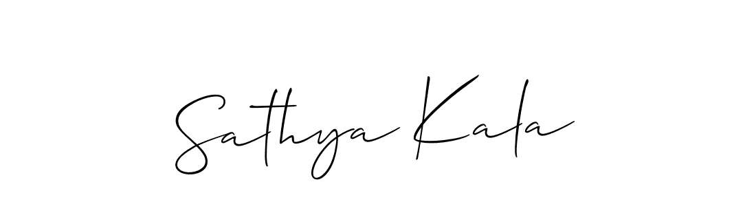 Also we have Sathya Kala name is the best signature style. Create professional handwritten signature collection using Allison_Script autograph style. Sathya Kala signature style 2 images and pictures png