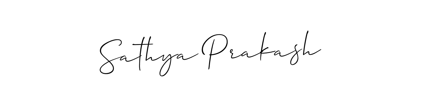 Make a short Sathya Prakash signature style. Manage your documents anywhere anytime using Allison_Script. Create and add eSignatures, submit forms, share and send files easily. Sathya Prakash signature style 2 images and pictures png