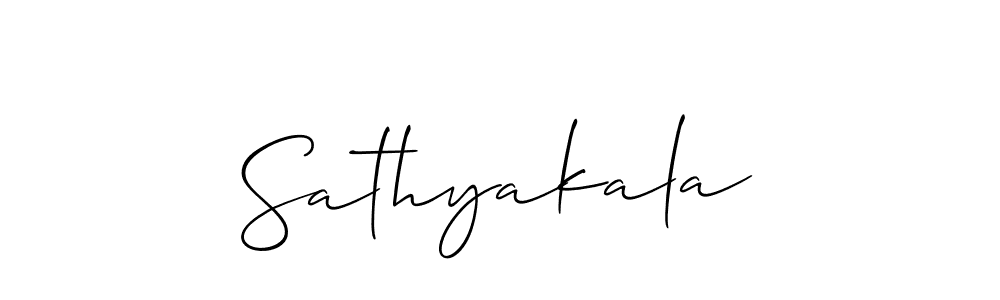 Create a beautiful signature design for name Sathyakala. With this signature (Allison_Script) fonts, you can make a handwritten signature for free. Sathyakala signature style 2 images and pictures png
