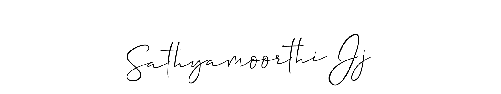 You should practise on your own different ways (Allison_Script) to write your name (Sathyamoorthi Jj) in signature. don't let someone else do it for you. Sathyamoorthi Jj signature style 2 images and pictures png