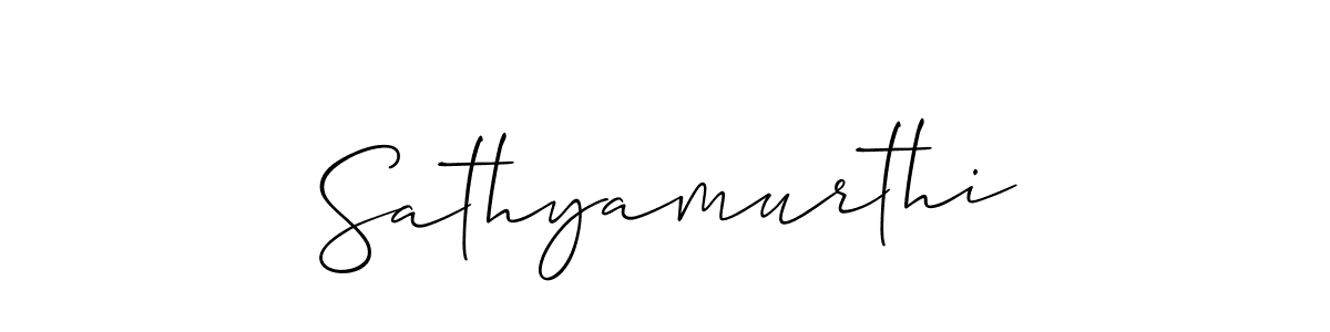 Design your own signature with our free online signature maker. With this signature software, you can create a handwritten (Allison_Script) signature for name Sathyamurthi. Sathyamurthi signature style 2 images and pictures png