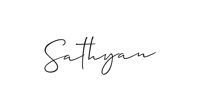Best and Professional Signature Style for Sathyan. Allison_Script Best Signature Style Collection. Sathyan signature style 2 images and pictures png