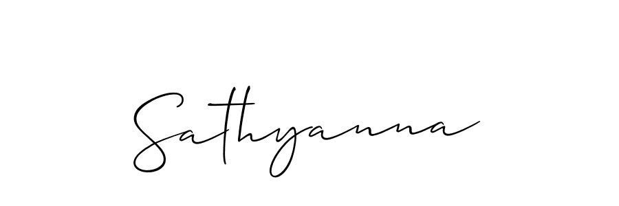 Make a short Sathyanna signature style. Manage your documents anywhere anytime using Allison_Script. Create and add eSignatures, submit forms, share and send files easily. Sathyanna signature style 2 images and pictures png