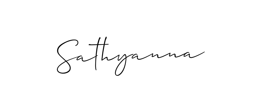 Best and Professional Signature Style for Sathyanna. Allison_Script Best Signature Style Collection. Sathyanna signature style 2 images and pictures png