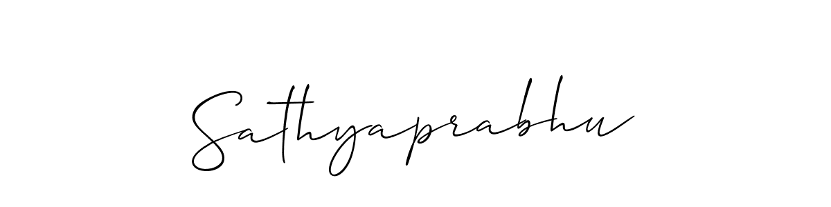 Sathyaprabhu stylish signature style. Best Handwritten Sign (Allison_Script) for my name. Handwritten Signature Collection Ideas for my name Sathyaprabhu. Sathyaprabhu signature style 2 images and pictures png