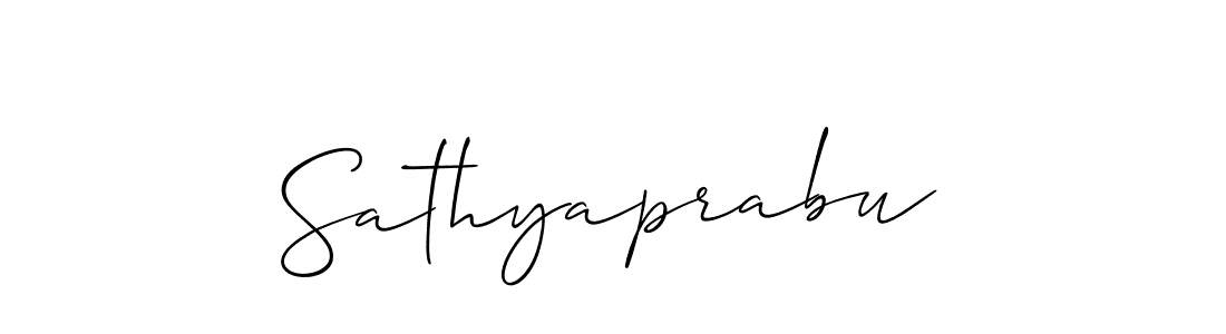 Create a beautiful signature design for name Sathyaprabu. With this signature (Allison_Script) fonts, you can make a handwritten signature for free. Sathyaprabu signature style 2 images and pictures png