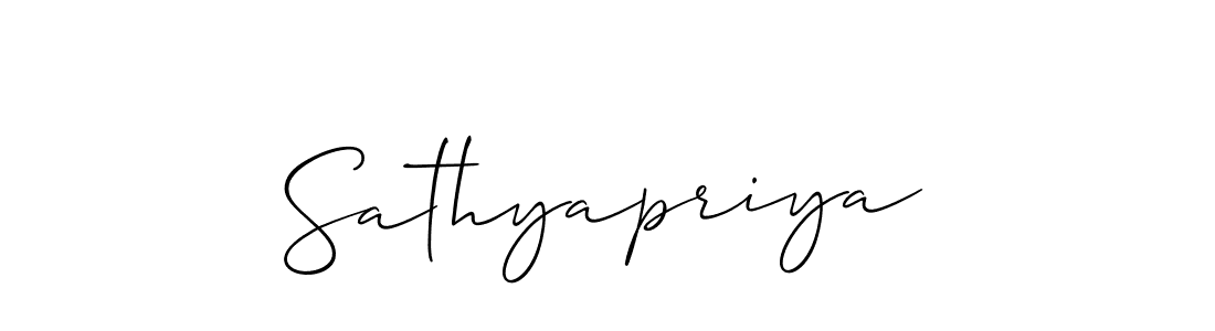 if you are searching for the best signature style for your name Sathyapriya. so please give up your signature search. here we have designed multiple signature styles  using Allison_Script. Sathyapriya signature style 2 images and pictures png