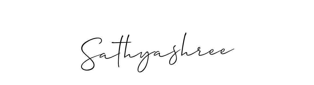 Best and Professional Signature Style for Sathyashree. Allison_Script Best Signature Style Collection. Sathyashree signature style 2 images and pictures png