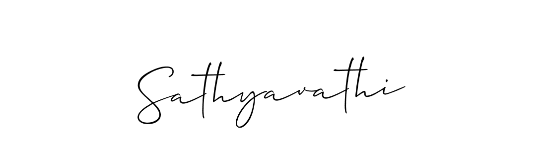 Design your own signature with our free online signature maker. With this signature software, you can create a handwritten (Allison_Script) signature for name Sathyavathi. Sathyavathi signature style 2 images and pictures png