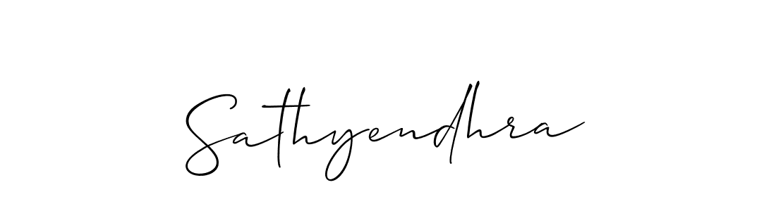 Make a beautiful signature design for name Sathyendhra. With this signature (Allison_Script) style, you can create a handwritten signature for free. Sathyendhra signature style 2 images and pictures png