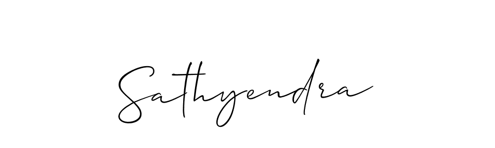 Also we have Sathyendra name is the best signature style. Create professional handwritten signature collection using Allison_Script autograph style. Sathyendra signature style 2 images and pictures png