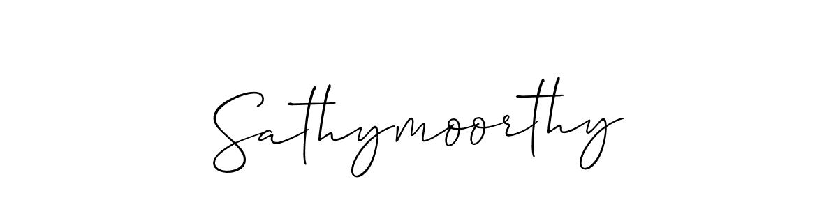 It looks lik you need a new signature style for name Sathymoorthy. Design unique handwritten (Allison_Script) signature with our free signature maker in just a few clicks. Sathymoorthy signature style 2 images and pictures png