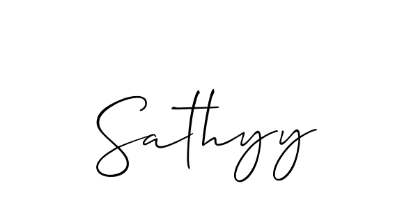 Similarly Allison_Script is the best handwritten signature design. Signature creator online .You can use it as an online autograph creator for name Sathyy. Sathyy signature style 2 images and pictures png