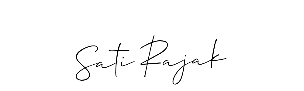 Design your own signature with our free online signature maker. With this signature software, you can create a handwritten (Allison_Script) signature for name Sati Rajak. Sati Rajak signature style 2 images and pictures png