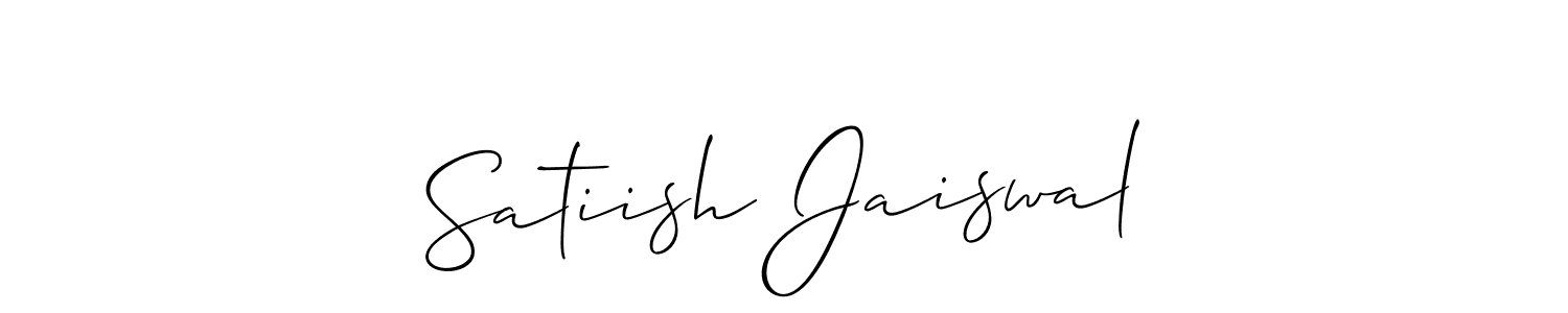 Also You can easily find your signature by using the search form. We will create Satiish Jaiswal name handwritten signature images for you free of cost using Allison_Script sign style. Satiish Jaiswal signature style 2 images and pictures png