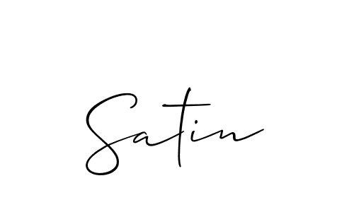 Also we have Satin name is the best signature style. Create professional handwritten signature collection using Allison_Script autograph style. Satin signature style 2 images and pictures png