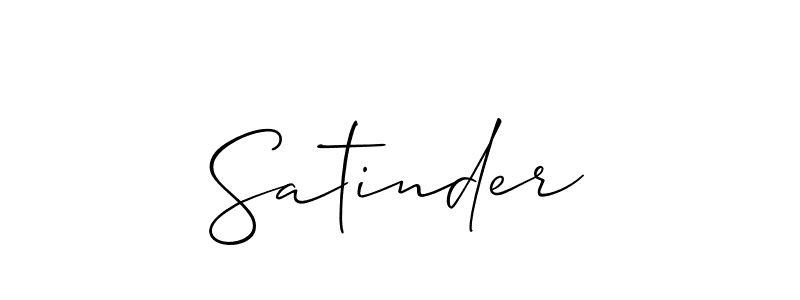 How to make Satinder signature? Allison_Script is a professional autograph style. Create handwritten signature for Satinder name. Satinder signature style 2 images and pictures png