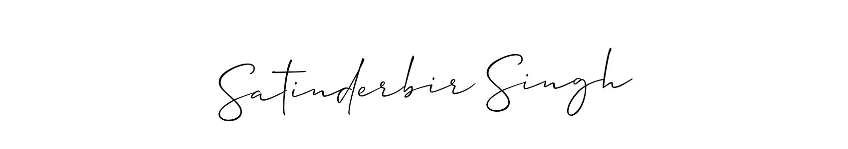 Design your own signature with our free online signature maker. With this signature software, you can create a handwritten (Allison_Script) signature for name Satinderbir Singh. Satinderbir Singh signature style 2 images and pictures png