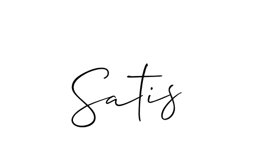 Satis stylish signature style. Best Handwritten Sign (Allison_Script) for my name. Handwritten Signature Collection Ideas for my name Satis. Satis signature style 2 images and pictures png