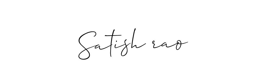 Satish rao stylish signature style. Best Handwritten Sign (Allison_Script) for my name. Handwritten Signature Collection Ideas for my name Satish rao. Satish rao signature style 2 images and pictures png