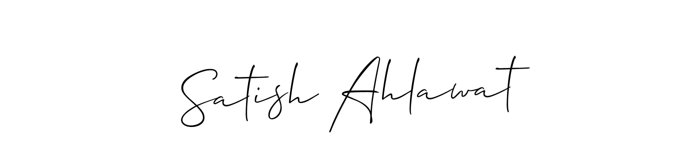 Similarly Allison_Script is the best handwritten signature design. Signature creator online .You can use it as an online autograph creator for name Satish Ahlawat. Satish Ahlawat signature style 2 images and pictures png