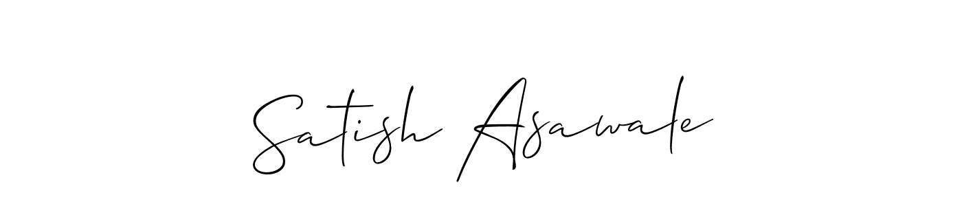 Also we have Satish Asawale name is the best signature style. Create professional handwritten signature collection using Allison_Script autograph style. Satish Asawale signature style 2 images and pictures png