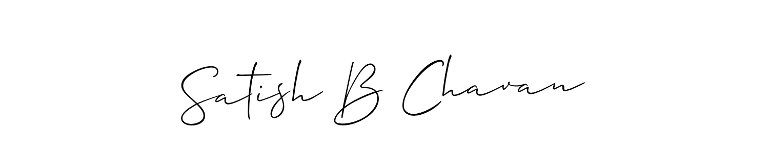 You should practise on your own different ways (Allison_Script) to write your name (Satish B Chavan) in signature. don't let someone else do it for you. Satish B Chavan signature style 2 images and pictures png