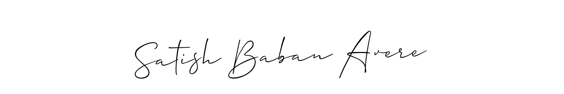 Satish Baban Avere stylish signature style. Best Handwritten Sign (Allison_Script) for my name. Handwritten Signature Collection Ideas for my name Satish Baban Avere. Satish Baban Avere signature style 2 images and pictures png