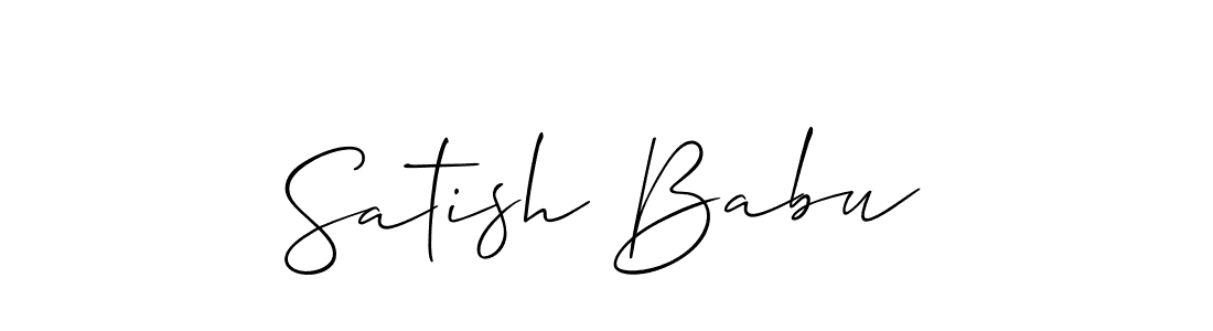 It looks lik you need a new signature style for name Satish Babu. Design unique handwritten (Allison_Script) signature with our free signature maker in just a few clicks. Satish Babu signature style 2 images and pictures png