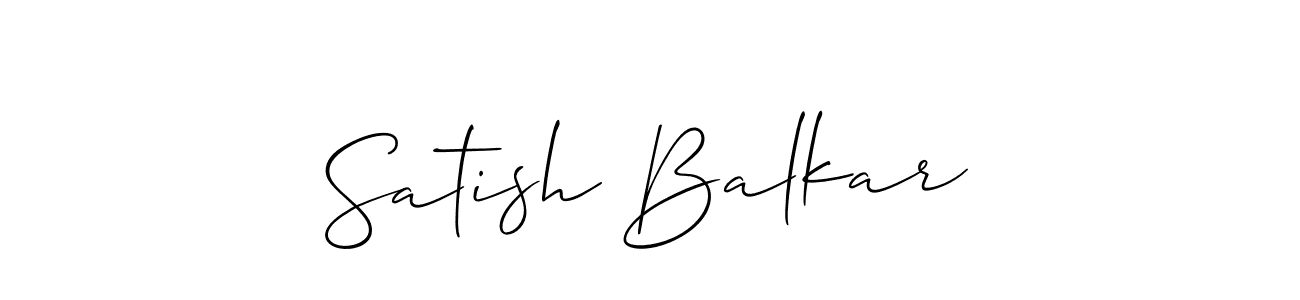 Design your own signature with our free online signature maker. With this signature software, you can create a handwritten (Allison_Script) signature for name Satish Balkar. Satish Balkar signature style 2 images and pictures png