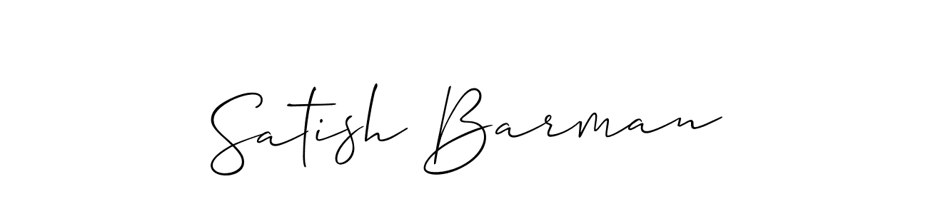 Create a beautiful signature design for name Satish Barman. With this signature (Allison_Script) fonts, you can make a handwritten signature for free. Satish Barman signature style 2 images and pictures png
