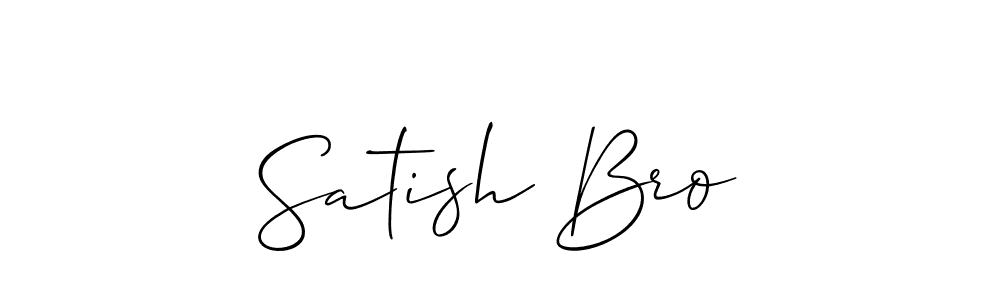 Satish Bro stylish signature style. Best Handwritten Sign (Allison_Script) for my name. Handwritten Signature Collection Ideas for my name Satish Bro. Satish Bro signature style 2 images and pictures png